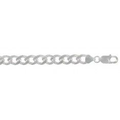 2.1mm Curb Chain, 14" - 36" Length, Sterling Silver